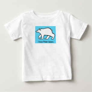 I love POLAR BEARS - Animal graphic - Arctic  Baby T-Shirt
