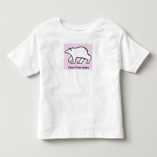 I love POLAR BEARS -Animal graphic- Arctic  Toddler T-Shirt