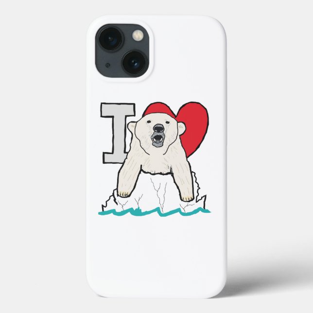 I Love Polar Bears Case-Mate iPhone Case (Back)