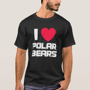 I Love Polar Bears Cute Bear Heart T-Shirt