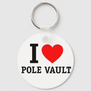 I Love Pole Vault Key Ring