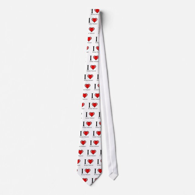 I Love Pole Vault Tie (Front)