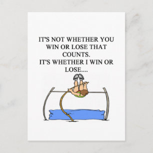 i love pole vaulting postcard