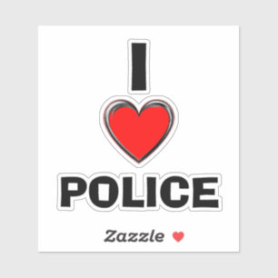 I LOVE POLICE "HEART ART"