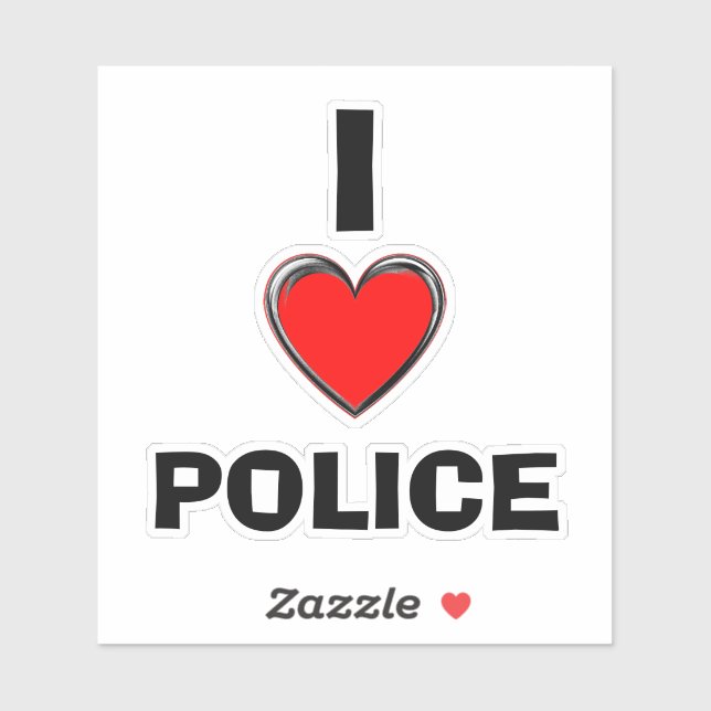 I LOVE POLICE "HEART ART" (Sheet)