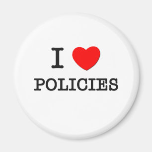 I Love Policies Magnet