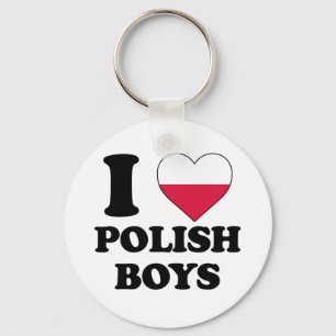 I love Polish boys Key Ring