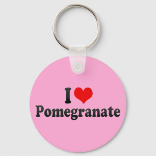 I Love Pomegranate Key Ring