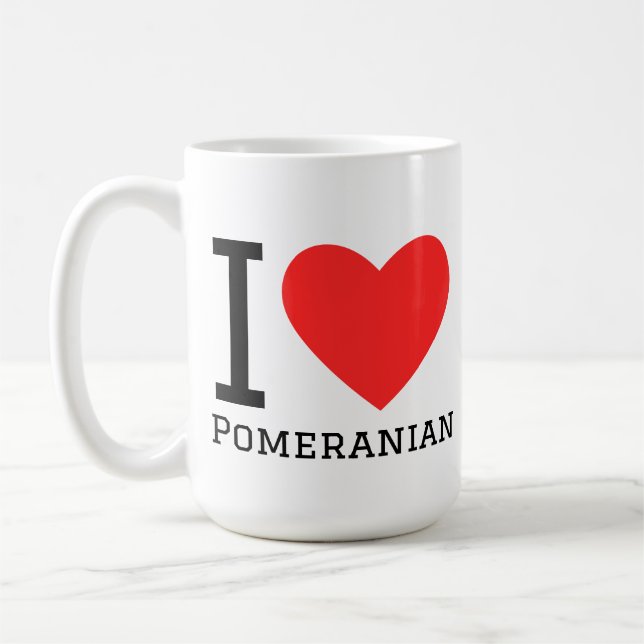 I love Pomeranian Coffee Mug (Left)