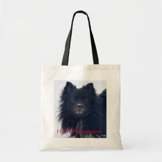 "I LOVE Pomeranians!" Watercolor Portrait Tote