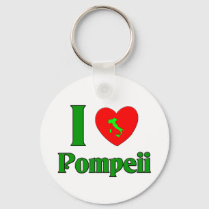 I Love Pompeii Italy Key Ring