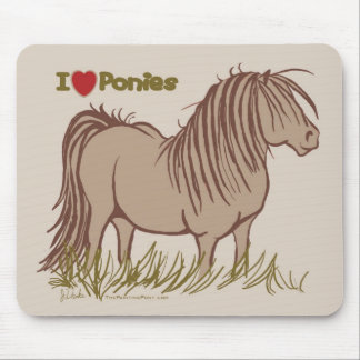 I Love Ponies Mouse Mat