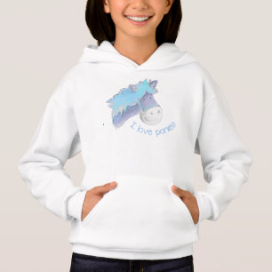 I love ponies Peter Patter blue art horse t-shirt