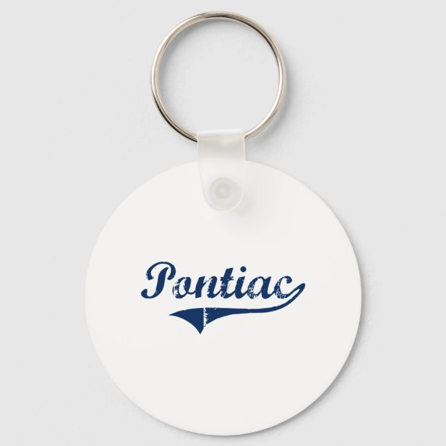 I Love Pontiac Michigan Key Ring (Front)