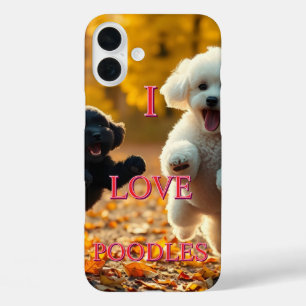 I Love Poodles iPhone 16 Plus Case