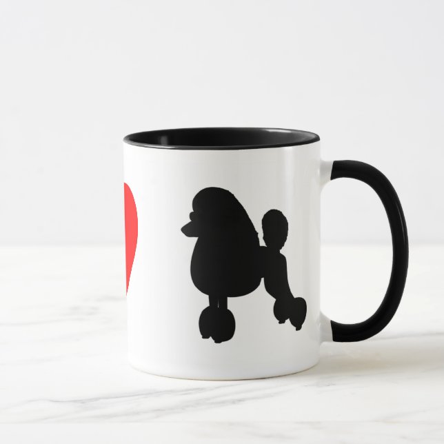 I Love Poodles Mug (Right)