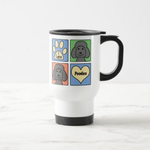 I Love Poodles Travel Mug