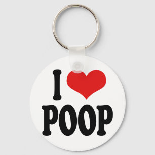 I Love Poop Key Ring