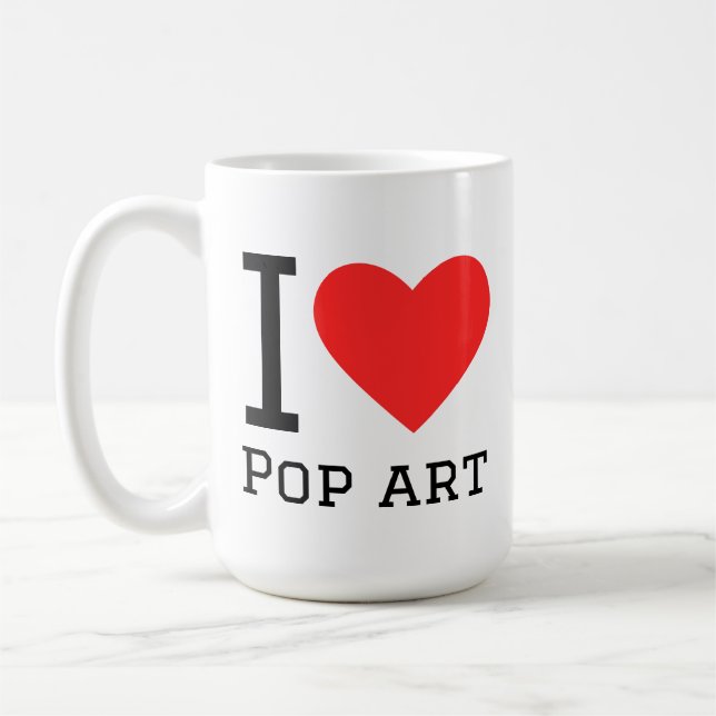 I love pop art coffee mug (Left)