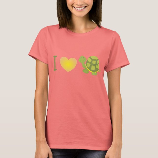I Love Pop Turtle T-Shirt (Front)