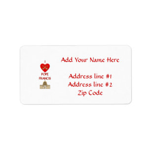 I Love Pope Francis Label