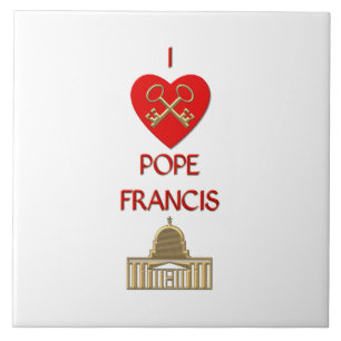 I Love Pope Francis Tile
