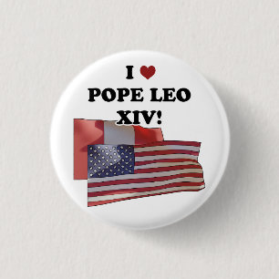 I Love Pope Leo XIV! 3 Cm Round Badge
