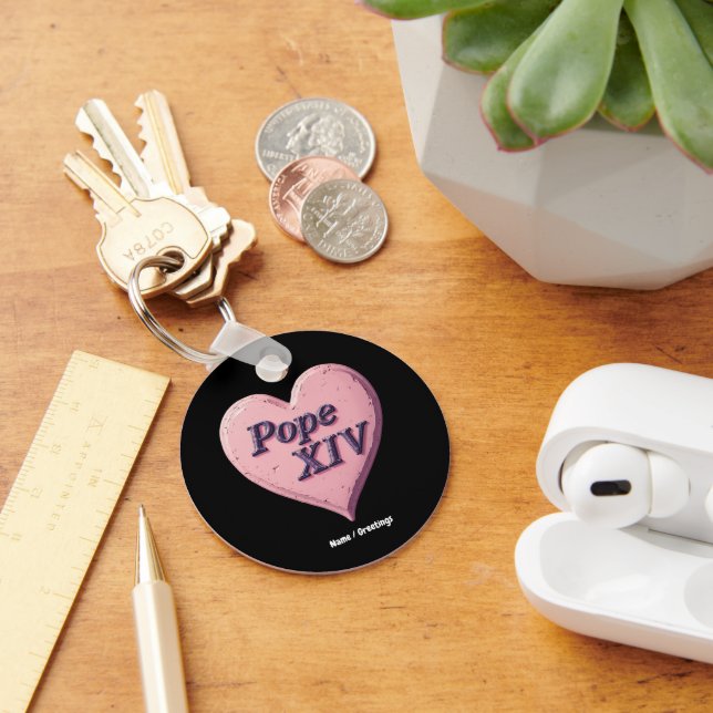 I Love Pope Leo XIV  Long Live Our Blessed Father Key Ring (Desk)
