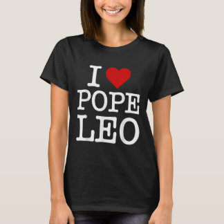 I Love Pope Leo Xiv Retro Vintage I Love Heart Pop T-Shirt