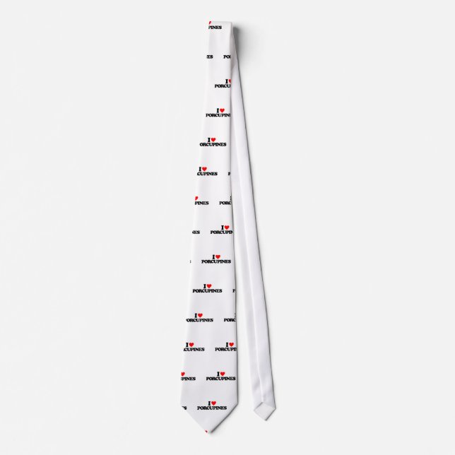 I LOVE PORCUPINES TIE (Front)