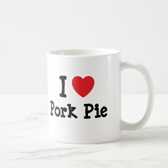 I love Pork Pie heart T-Shirt Coffee Mug (Right)