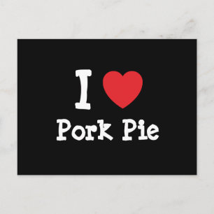 I love Pork Pie heart T-Shirt Postcard