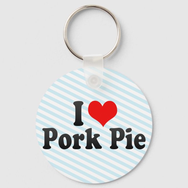 I Love Pork Pie Key Ring (Front)