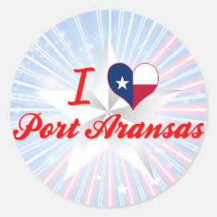 I Love Port Aransas, Texas Classic Round Sticker