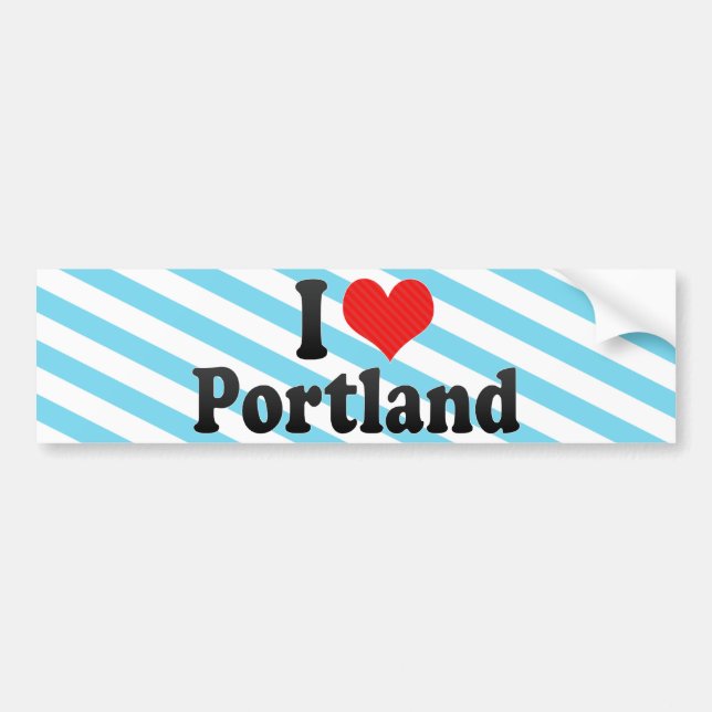 I Love Portland Bumper Sticker (Front)