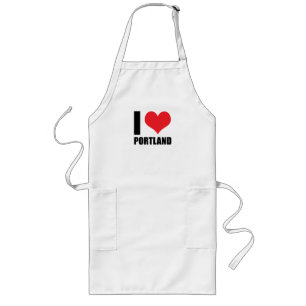 I love Portland  Long Apron