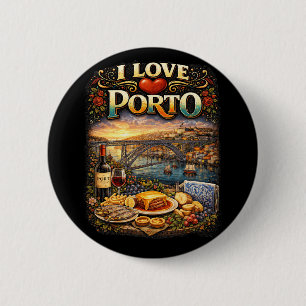 I Love Porto 6 Cm Round Badge