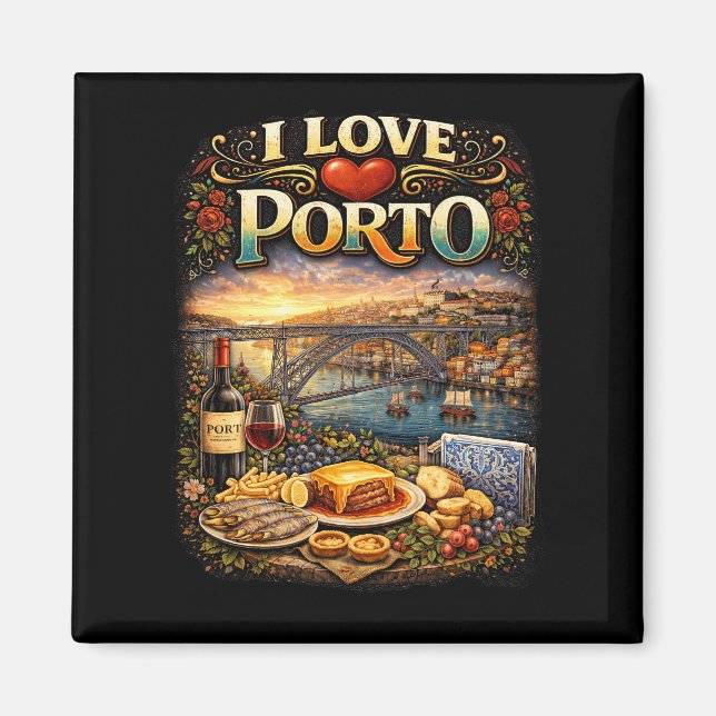 I Love Porto Magnet (Front)