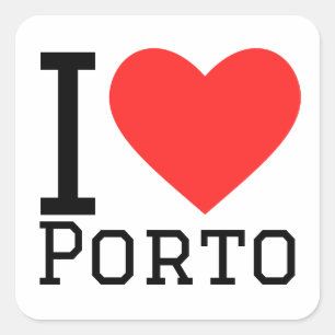 I love Porto  Square Sticker