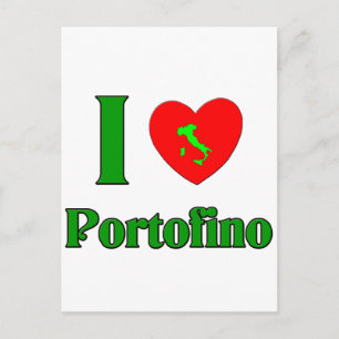 I Love Portofino Italy Postcard
