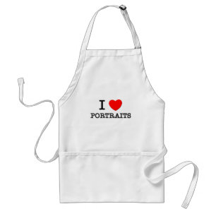 I Love Portraits Standard Apron