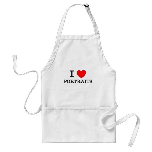 I Love Portraits Standard Apron (Front)