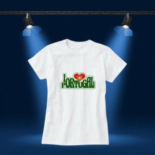 I Love Portugal Womens White  T-Shirt