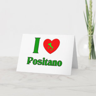 I Love Positano Italy Holiday Card