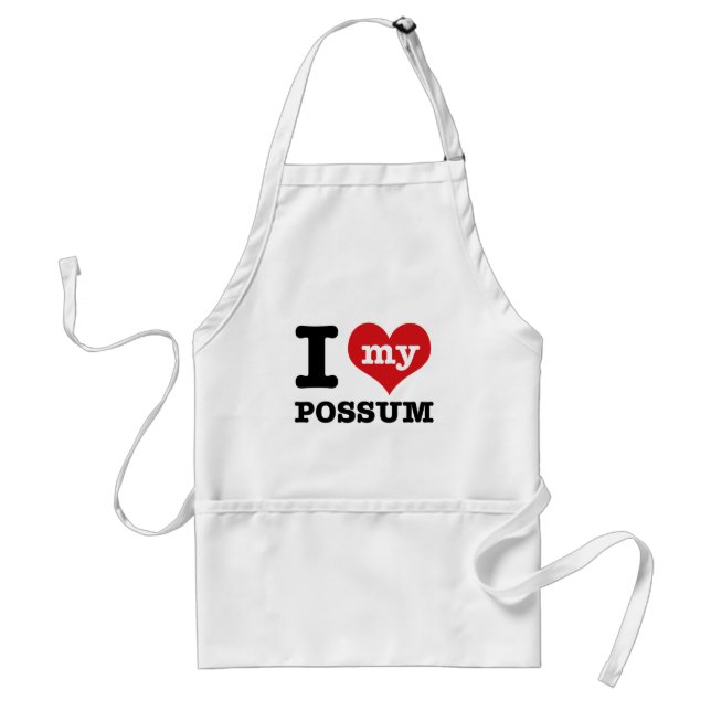 I Love possum Standard Apron (Front)