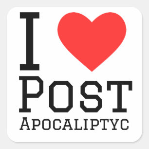 I love post apocalyptic square sticker