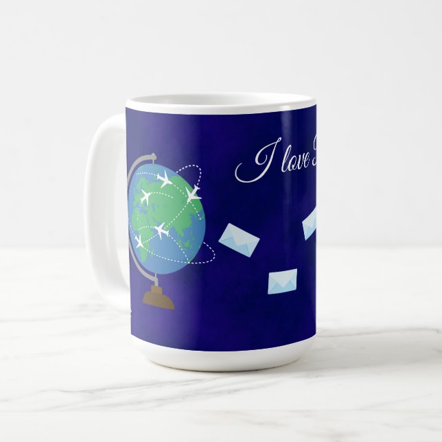 I Love Postcrossing - 15 oz. Mug (Front Left)