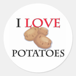 I Love Potatoes Classic Round Sticker