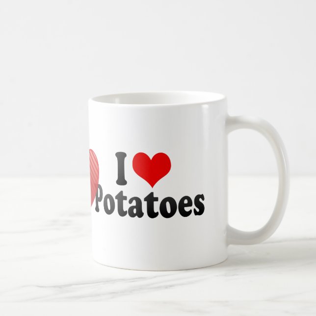 I Love Potatoes Coffee Mug (Right)