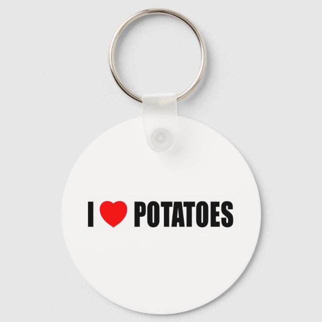 I Love Potatoes Key Ring (Front)